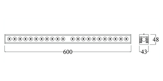 24W LED IP65 LINEAR WALL WASHER