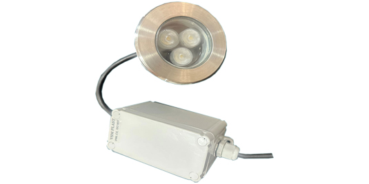 6W HEXO LED BURIED LIGHT WITH EXTERNAL DRIVER IP 65