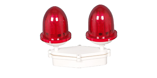 LOW INTENSITY TWIN AVIATION OBSTRUCTION LIGHT WITH BUILT IN SENSOR